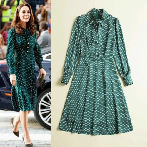 Polka Dot Green Dresses for Women