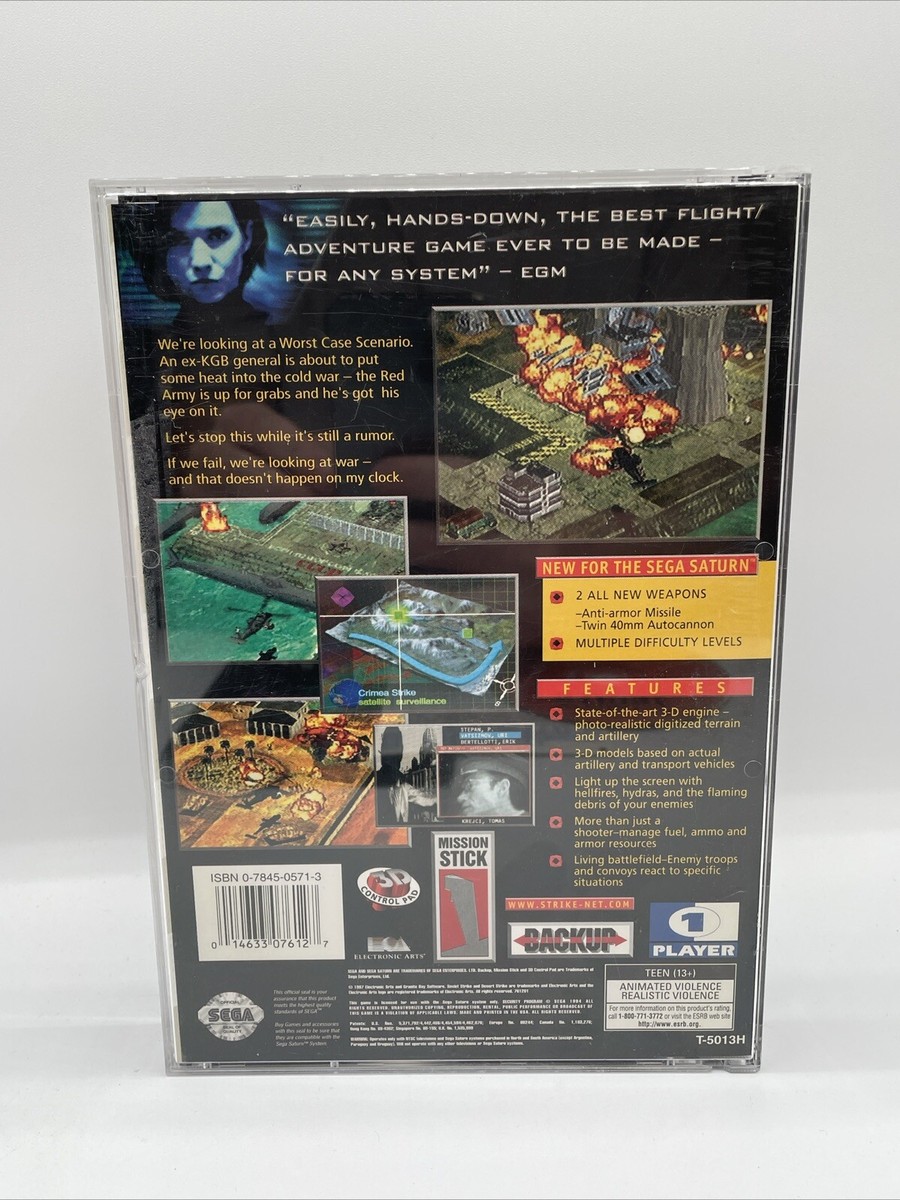 ソビエトストライク Soviet Strike (Sega Saturn, 1996) Complete In Box w/ Reg