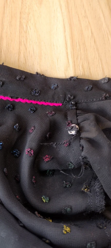 Vestido Camisa Anthropologie Negro Audrey Clip Punto Mujer Manga Larga Transparente Talla 6 Foto 4 de 4