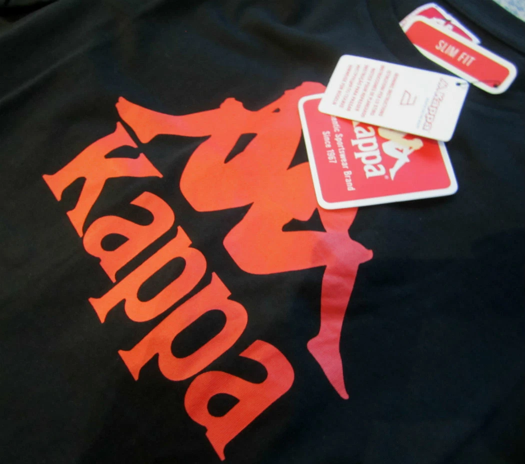 Black and hotsell red kappa shirt