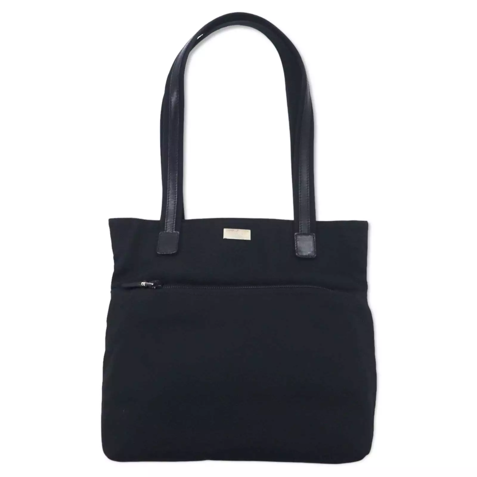 Sac fourre tout GUCCI fabriqué en Italie noir nylon toile cuir 002 1075 002058