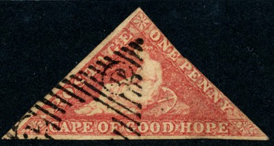 CAPE OF GOOD HOPE - SG5a - 1d - ROSE - 1853 - F,FU | eBay