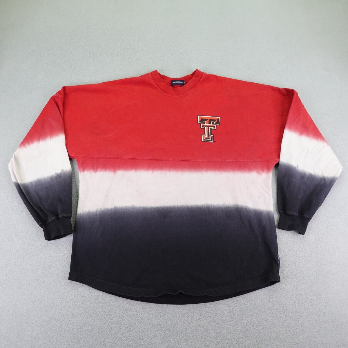 Texas Tech Raiders Shirt Mens Medium Red White Black Spirit Jersey Long  Sleeve