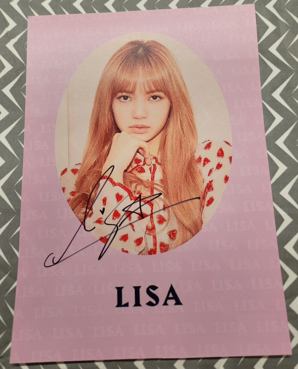Blackpink Lisa signed 8x10 photo (Lalisa Manobal, K-Pop Singer) w