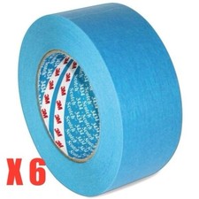 X 6 Rolls 3M Scotch High Performance Masking Tape 50mm x 50M Blue Car Painting