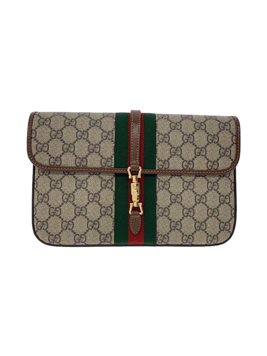 Sac taille GUCCI PVC marron motif total 699930 Occasion