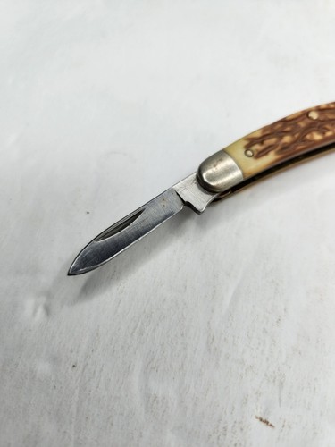 VINTAGE SCHRADE MADE USA STAGLON DELRIN UNCLE HENRY STOCKMAN KNIFE 807UH - Picture 6 of 11