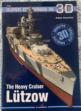 The Heavy Cruiser Lutzow Super Drawings in 3D by Stefan Draminski with Fold-out