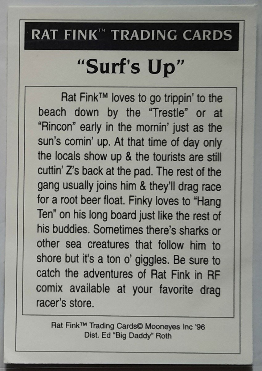 1996 Rat Fink card 
