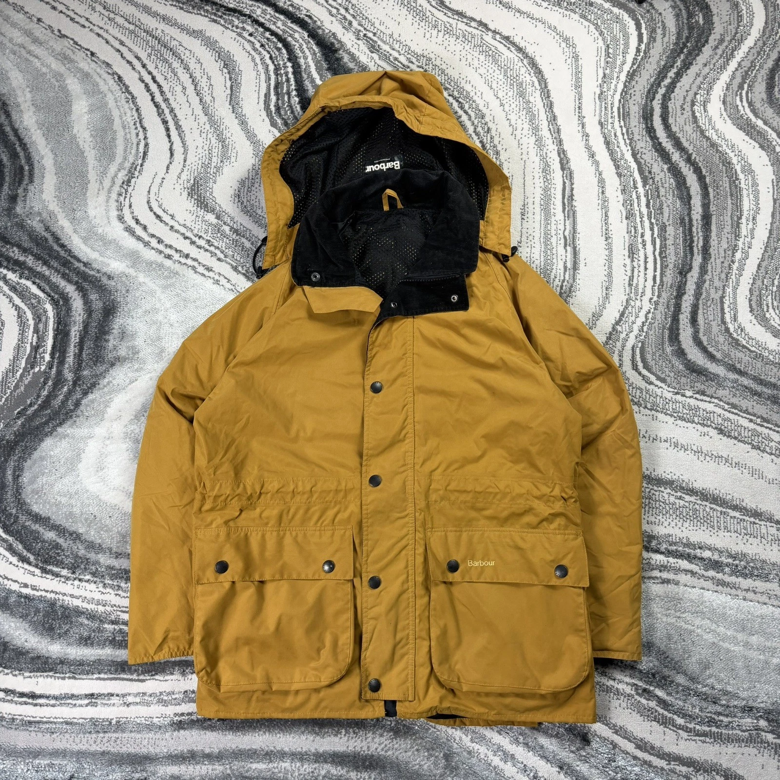 Vintage Barbour Waterproof Breathable Size Oversized Small Mustard Yellow Jacket
Opens in a new wind