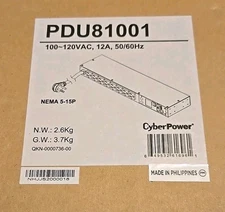 CyberPower PDU81001 15A 8-Outlet Switched Metered-by-Outlet PDU New 100~120VAC