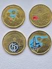 Set of 4 Canadian colored loonies dollar coin  2025, 2024, 2022, 2021