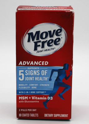 Move Free Advanced Joint Health MSM D3 Glucosamine 80 Tablets - EXP 09/2026