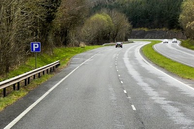 Foto 6x4 Layby auf der Brecon Umgehungsstraße Brecon\/Aberhonddu c2016