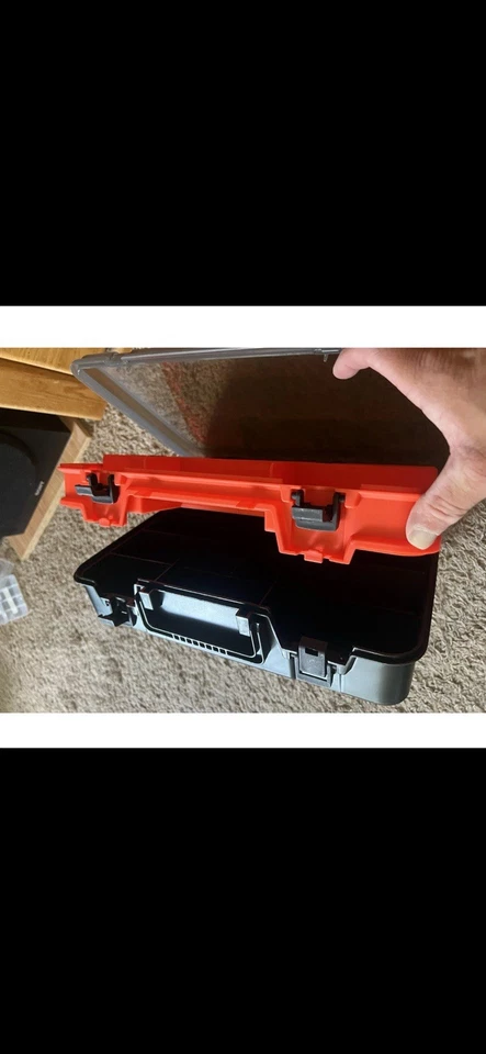 Caja de aparejos de pesca de doble capa divisores ajustables, mango + 23 señuelos diferentes Foto 4 de 4