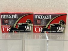 2 MAXELL UR 90 Minute Blank Audio Cassette Tape SEALED Normal Bias NOS NEW