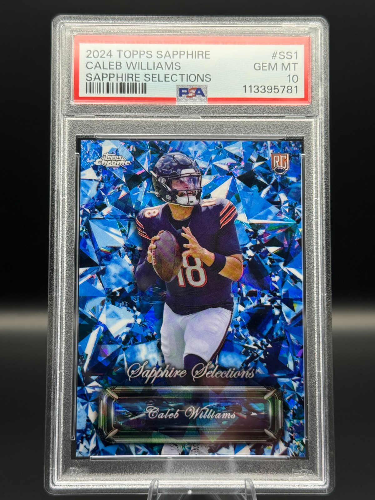 2024 TOPPS CHROME SAPPHIRE SELECTIONS #SS1 CALEB WILLIAMS ROOKIE RC PSA 10