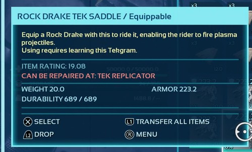 SILLA ROCK DRAKE TEK 223.2 ARK ASCENDED PVE PC/XBOX/PS5 - Imagen 3 de 3