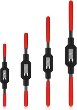 4 Pcs Adjustable Tap Wrench Handle Tool Ratcheting for Tap Reamer (1/16"-1/4",1/