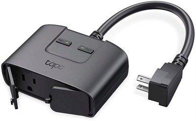 TP-Link Tapo Smart Wi-Fi Outdoor Plug - Black - IP65 Weatherproof - Matter TP25