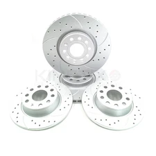 FOR VW SCIROCCO 2.0 TSI 09-17 FRONT REAR DRILLED GROOVE BRAKE DISCS 312mm 272mm