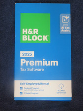 2025 H  R Block Premium Self-Employed/Rental Tax Software FAST AUTH DOWNLOAD