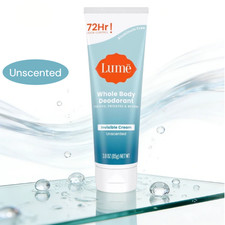 Lume Whole Body Deodorant - Invisible Cream Tube - Unscented 3.0 oz SEALED