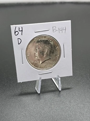 Lot of (2) 1964-D 50C Kennedy Half Dollars--AU--B-144