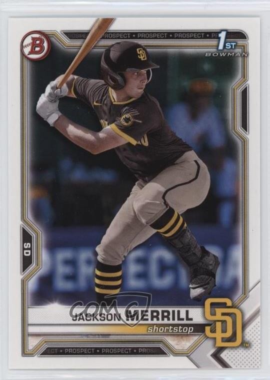 2021 Bowman Draft ( Pictured) Jackson Merrill ( Pictured) Isaac Frye #BD-119 c5w