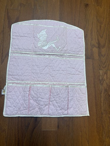Vintage Baby Organizer Pink Girl Storage Embroidered Elf (see Description)
