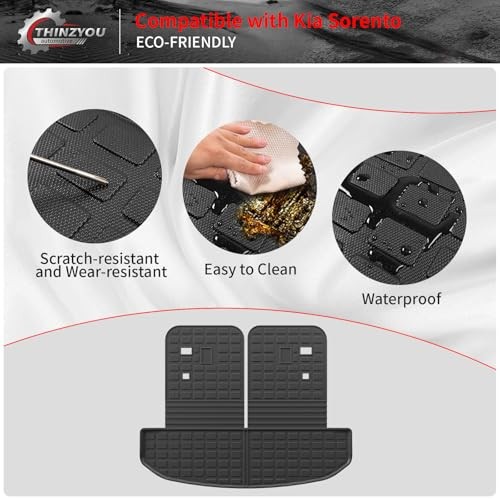 Cargo Mat Compatible with 2021-2025 Kia Sorento Cargo Liner Trunk Mat Trunk - Picture 5 of 7