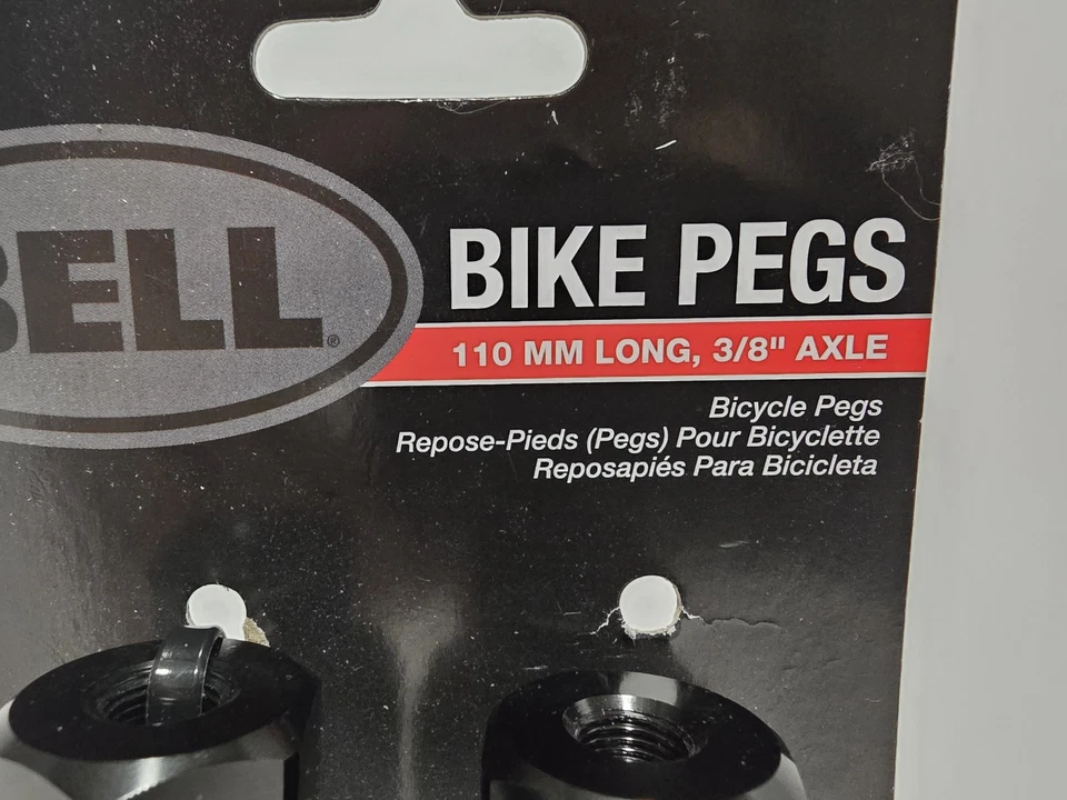 Clavijas de bicicleta Bell Steel 3/8 ejes 110 mm de largo acero endurecido bicicletas NUEVO Foto 4 de 4