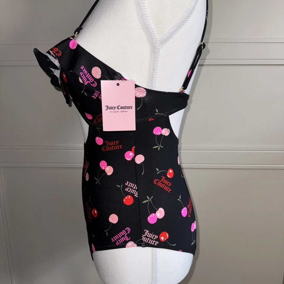 Traje de baño Juicy Couture con volantes cereza talla S sexy y lindo - nuevo con etiquetas - correas extraíbles  Foto 2 de 4