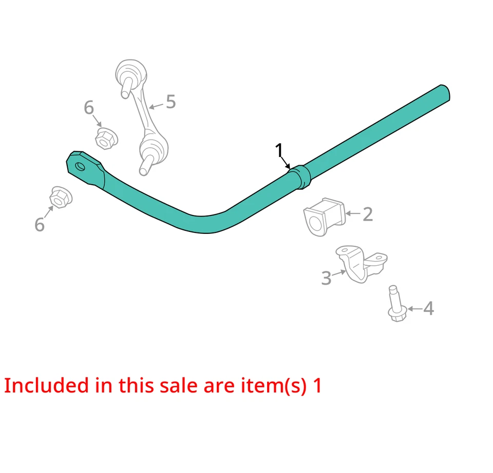 Lincoln MKX 2017 AWD barra estabilizadora trasera fabricante de equipos originales 69 k millas - LKQ404465090 Foto 4 de 4