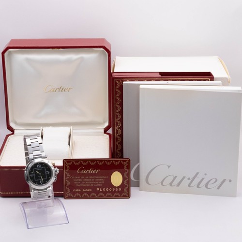 Reloj automático Cartier Pasha W31053M7 esfera negra - Imagen 2 de 10