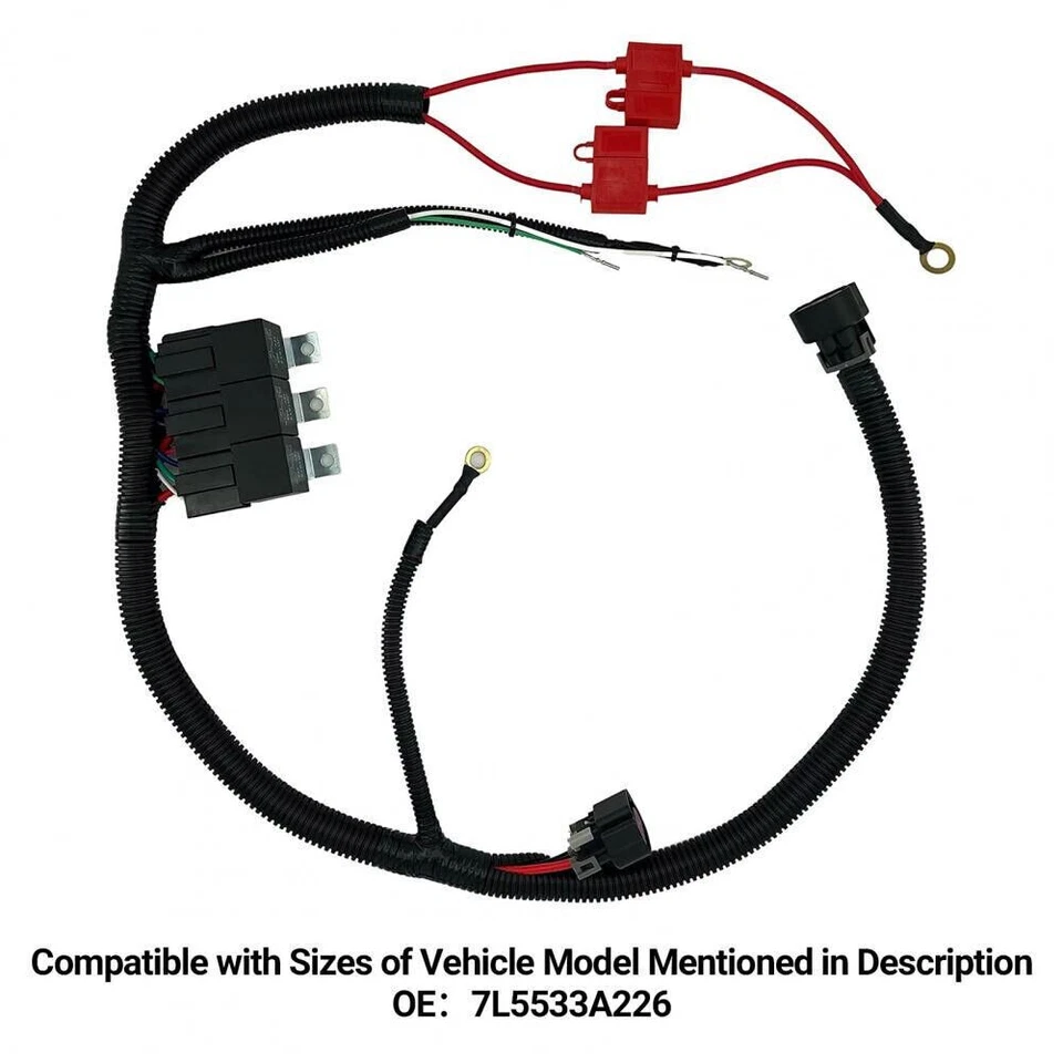 Комплект жгутов проводов для модернизации автомобильного жгута проводов вентилятора охлаждения питания двойного электрического вентилятора - Изображение 2 из 4