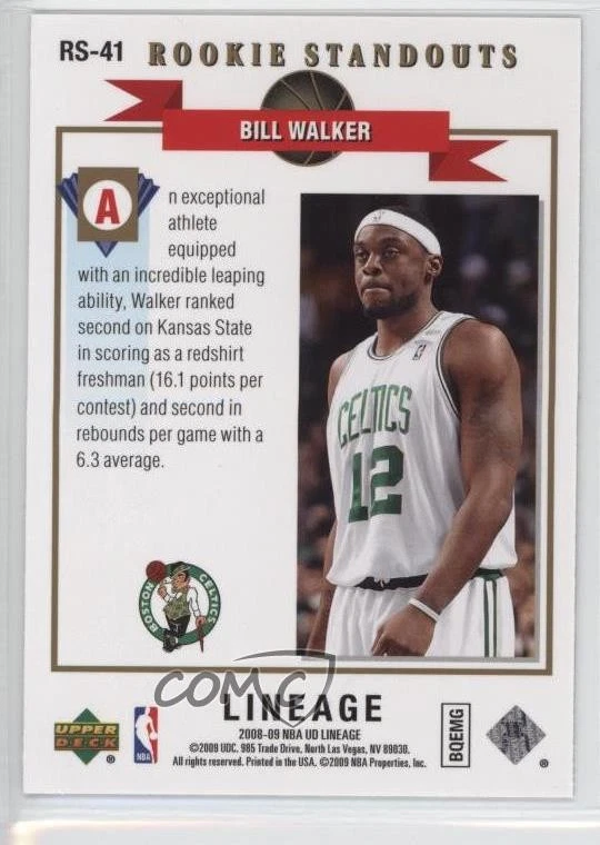 2008-09 Upper Deck Lineage Rookie Standouts Bill Walker #RS-41 RC - Image 2 of 2