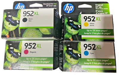 4pk Set HP 952XL Ink Cartridges NEW GENUINE Officejet 8710 8210 8720 ...