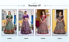 Stylish Look Tasar Silk Lehenga Choli With Dupatta For Indian Wedding Wear