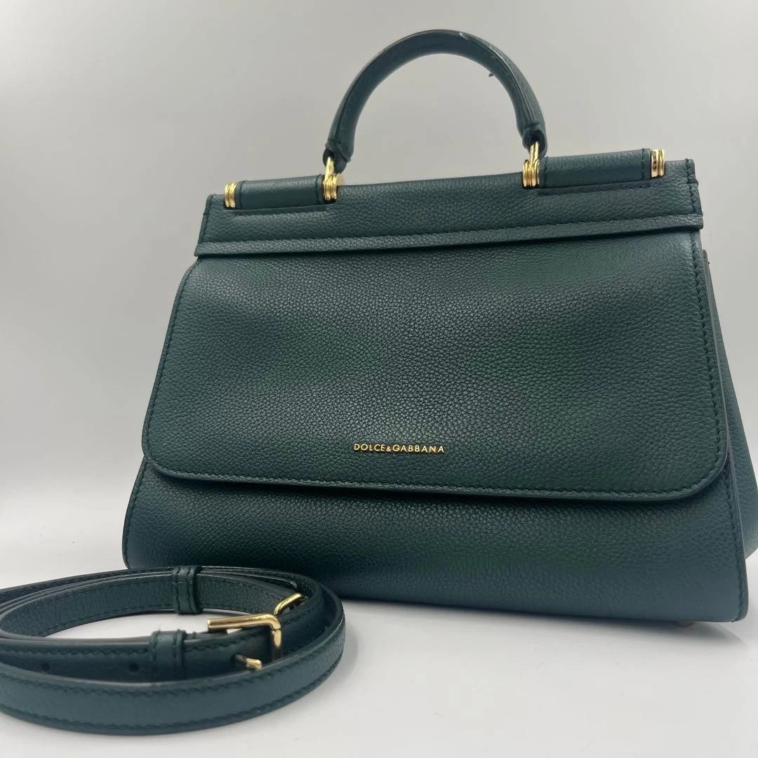 Dolce&Gabbana Leather Exterior Green Bags & Handbags for Women for