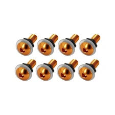 8 PIECE PACK OF SCREEN BOLTS IN GOLD INCLUDES WASHERS AND BOLTS
