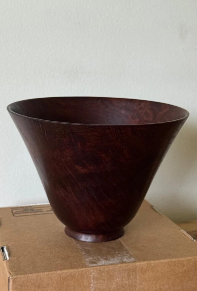 Hermoso - Hawaii - Jerry Kermode Firmado Redwood Burl Bowl ¡Exquisito! Foto 2 de 4