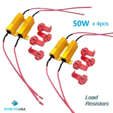 50W X 4pc 6ohm LED Load Resistors Fog Light Fix Hyper Flash Turn Signal Blinker