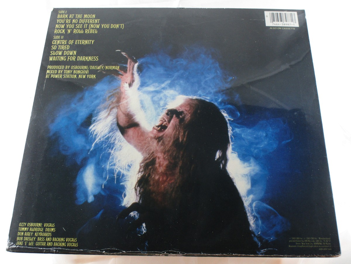 Ozzy Osbourne Bark At The Moon Sealed Vinyl Record LP USA 1983