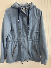 Ashley Vintage Charm Denim Jacket 100 Cotton Zip Lightweight Demin Jacket