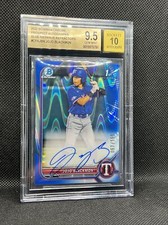 JOJO BLACKMON 10 AUTO 2022 Bowman Chrome BLUE RAYWAVE 1st BGS 9.5 GEM MINT rc
