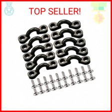 Kayak Pad Eye Kit, 10PCS Nylon Bungee Deck Loops Tie Down Pad Eye with 20 Screws