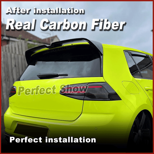 For VW GOLF 7 MK7 MK7.5 GTI R 2014-2019 REAL Carbon Fiber Rear Roof Spoiler Wing - Picture 6 of 12