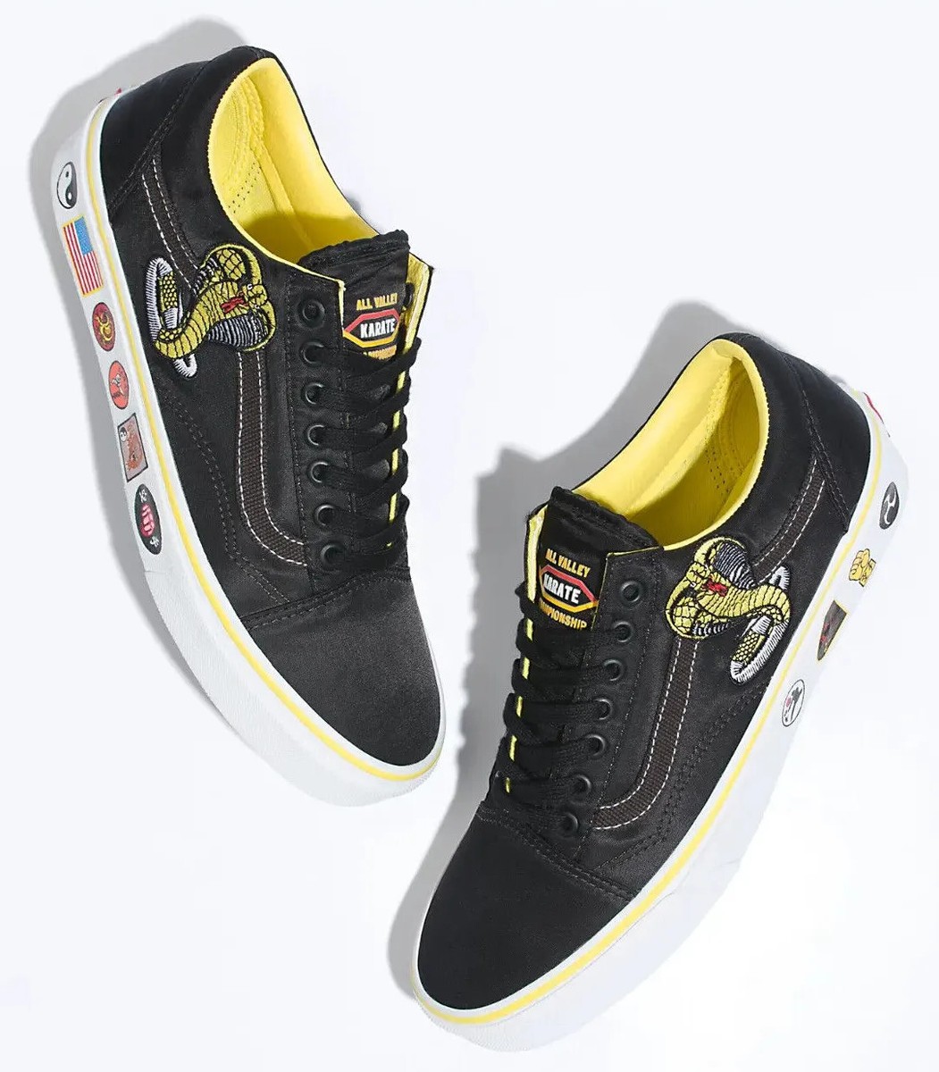 Vans X Cobra Kai Collection Old Skool Skate Shoe Black/Yellow