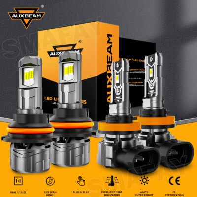 AUXBEAM Canbus LED Headlight High Low Fog Lights For Nissan Frontier 2005-2025